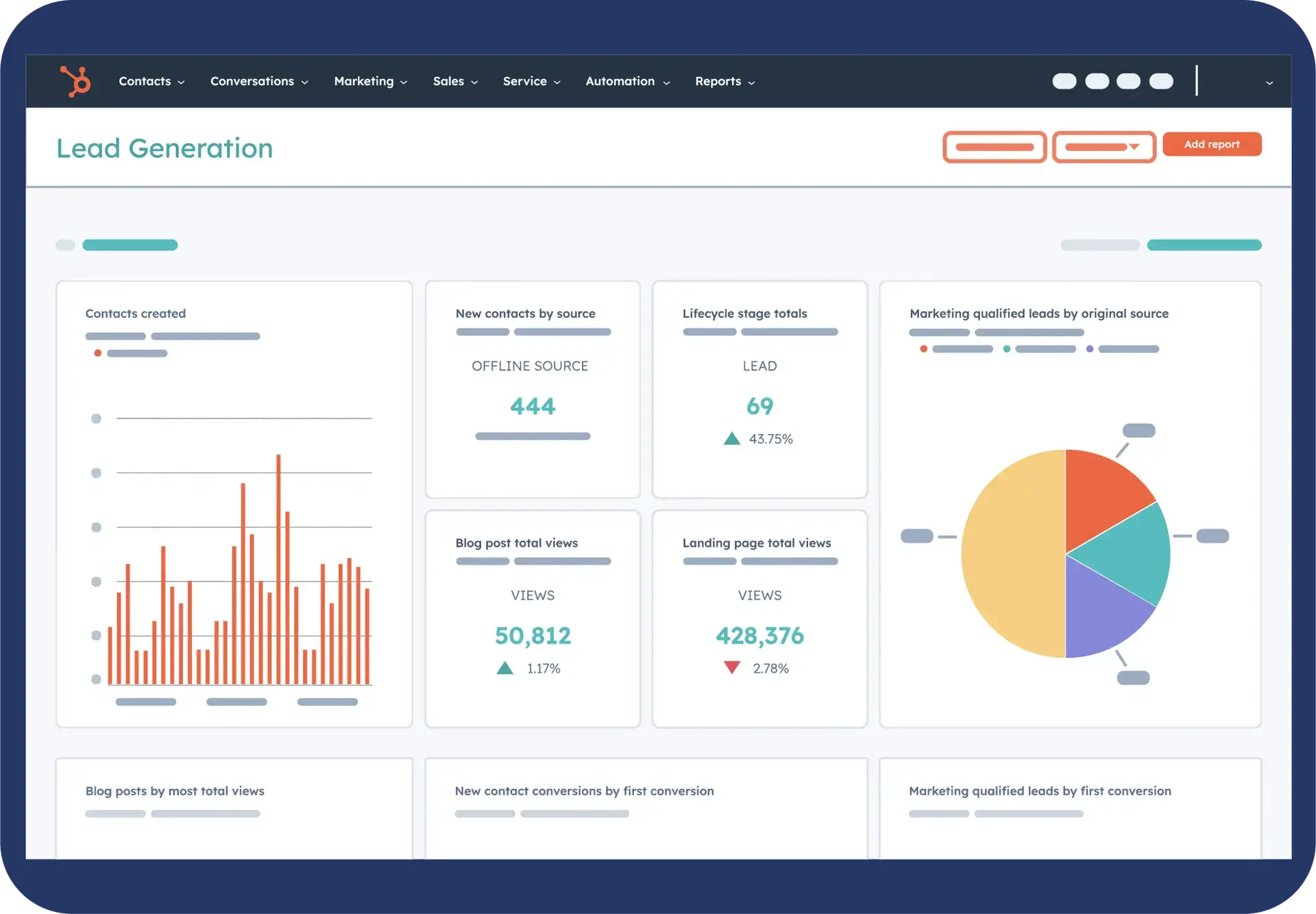 HubSpot onboarding visual for a startup optimizing their first CRM configuration.
