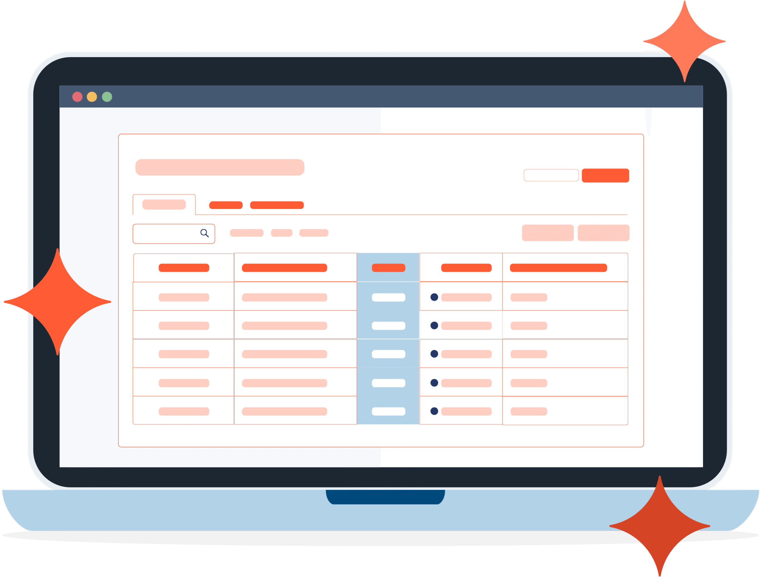 Tableau de bord personnalisé conçu pour suivre les indicateurs de vente B2B.