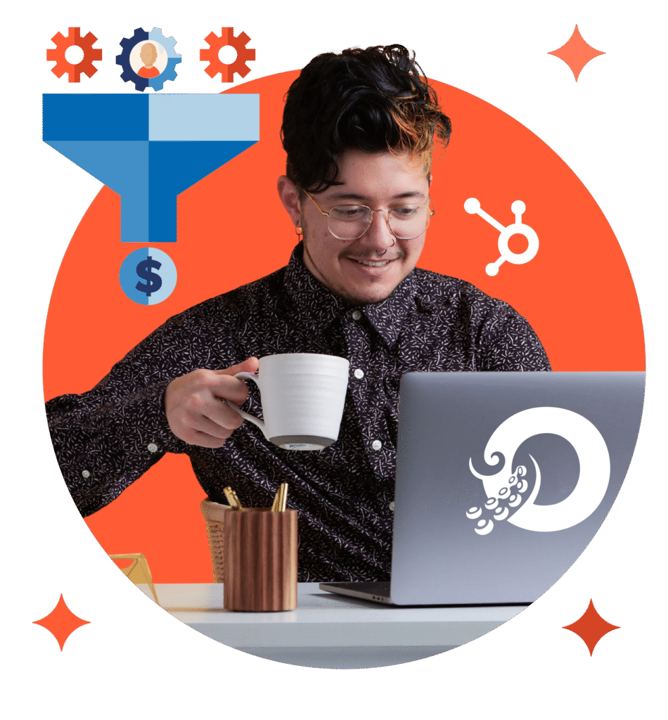 HubSpot solution partner setting up lifecycle stage automation for a sales funnel.