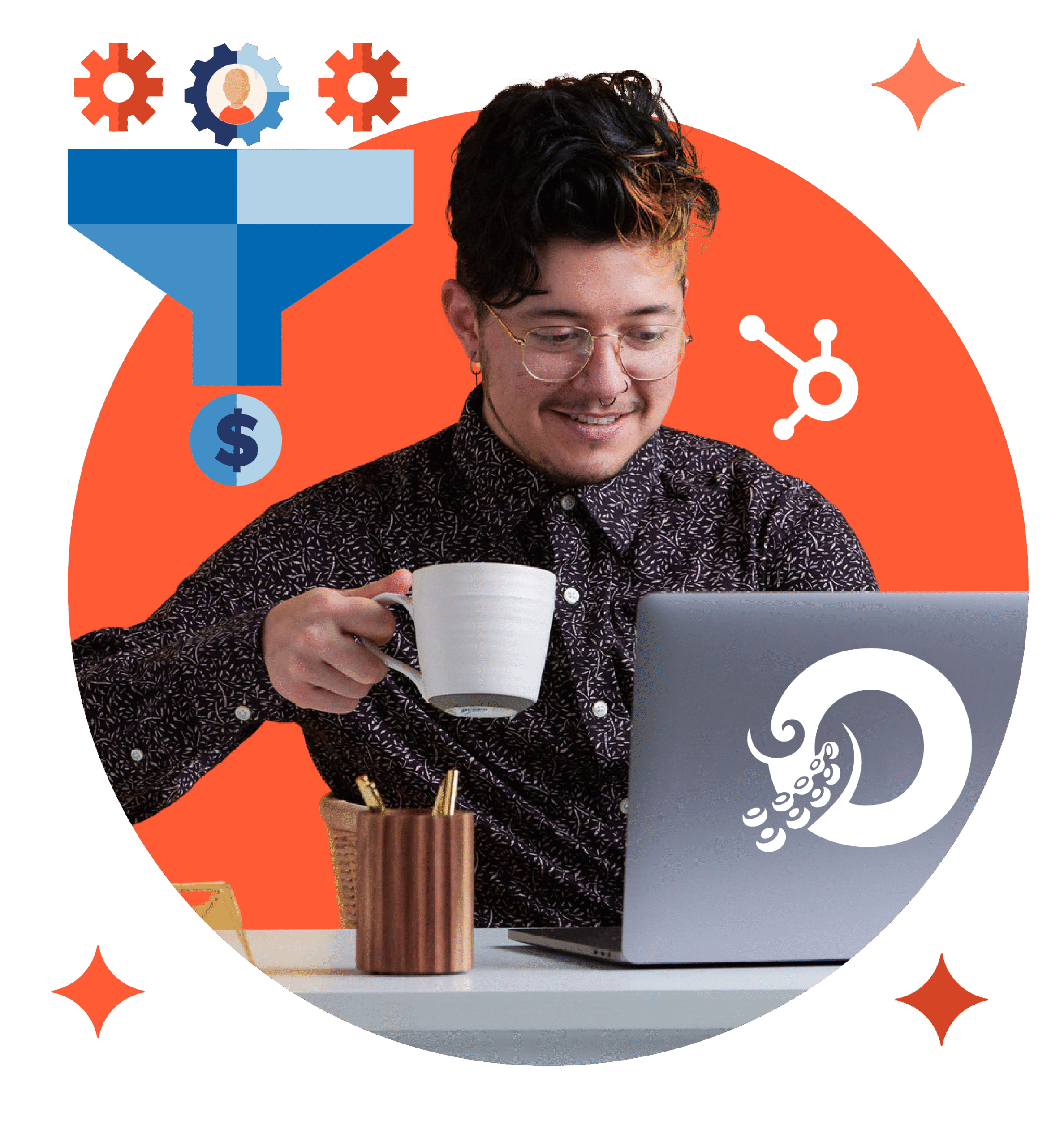 HubSpot solutions partner configurando la automatización de las etapas del ciclo de vida para un embudo de ventas.