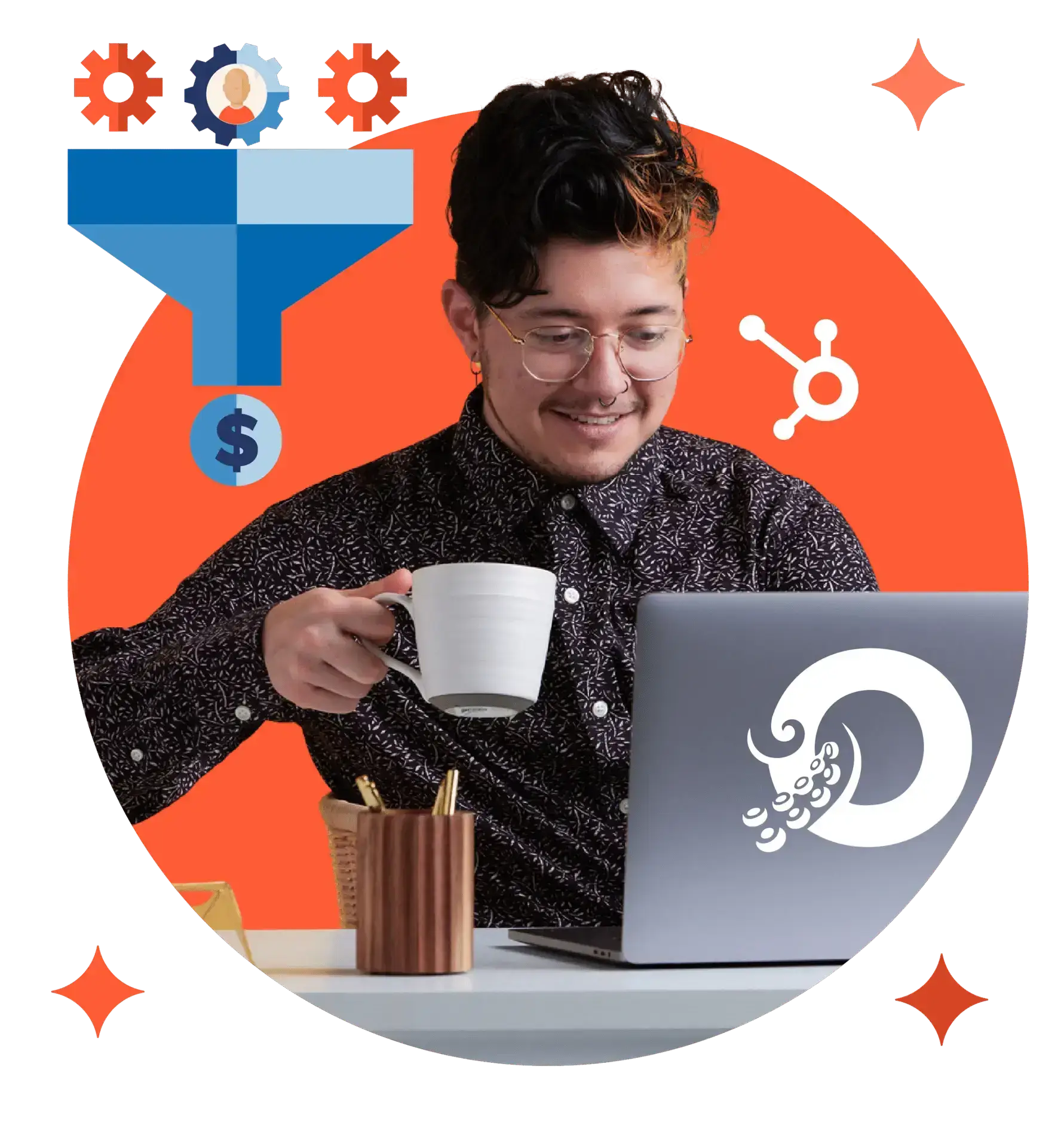 HubSpot solutions partner setting up lifecycle stage automation for a sales funnel.