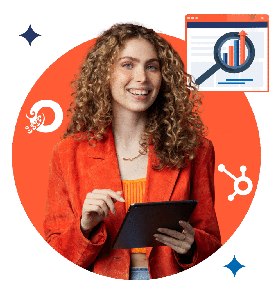 Séquence d'optimisation du flux de travail montrant comment une agence HubSpot automatise des tâches pour un client SaaS.